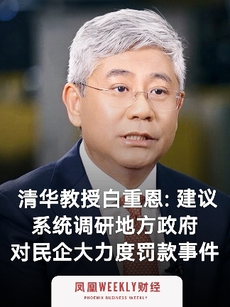 清华教授白重恩建议系统调研地方政府对民企大力度罚款事件白重恩民营