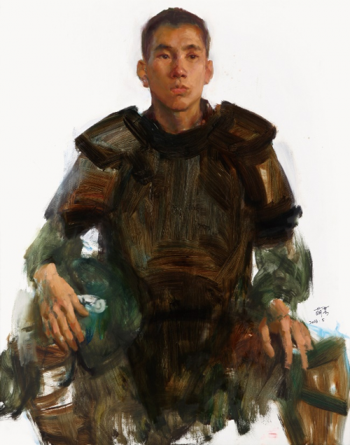 青年画家萌芳用红色精神谱写绿色情怀