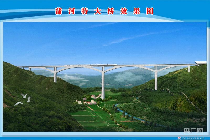 蒲河特大桥效果图（央广网发　中国国家铁路集团有限公司供图）