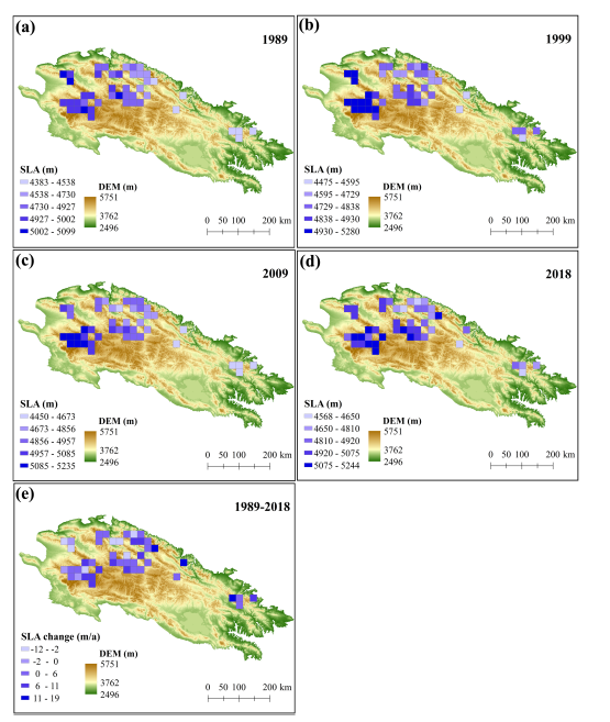 祁连山雪线时空变化