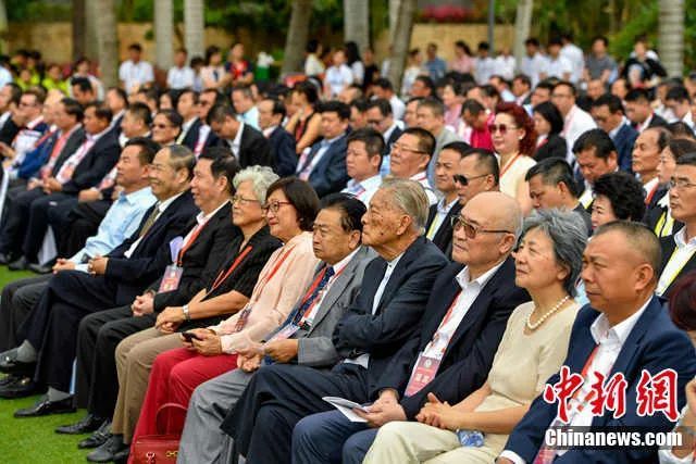 图为出席第八届海南文昌南洋文化节开幕式的华侨华人。(资料图)骆云飞 摄