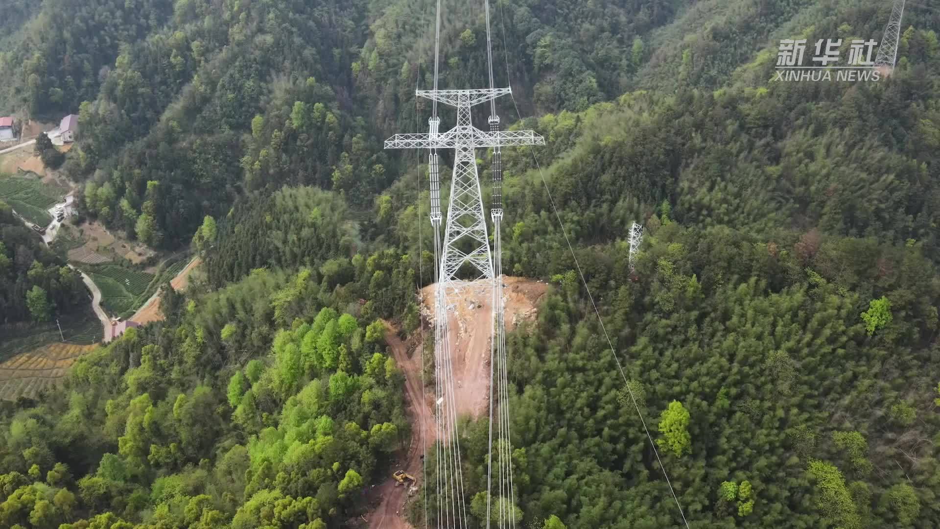 宁电入湘工程完成跨越特高压线路架线施工