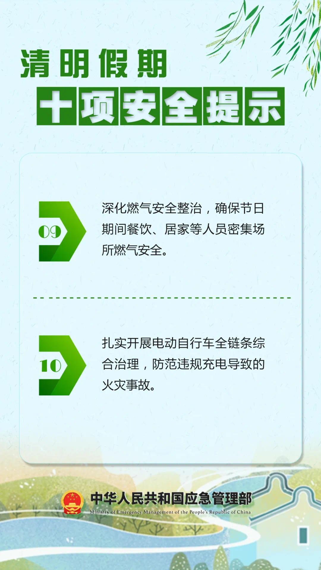 清明假期十项安全提示