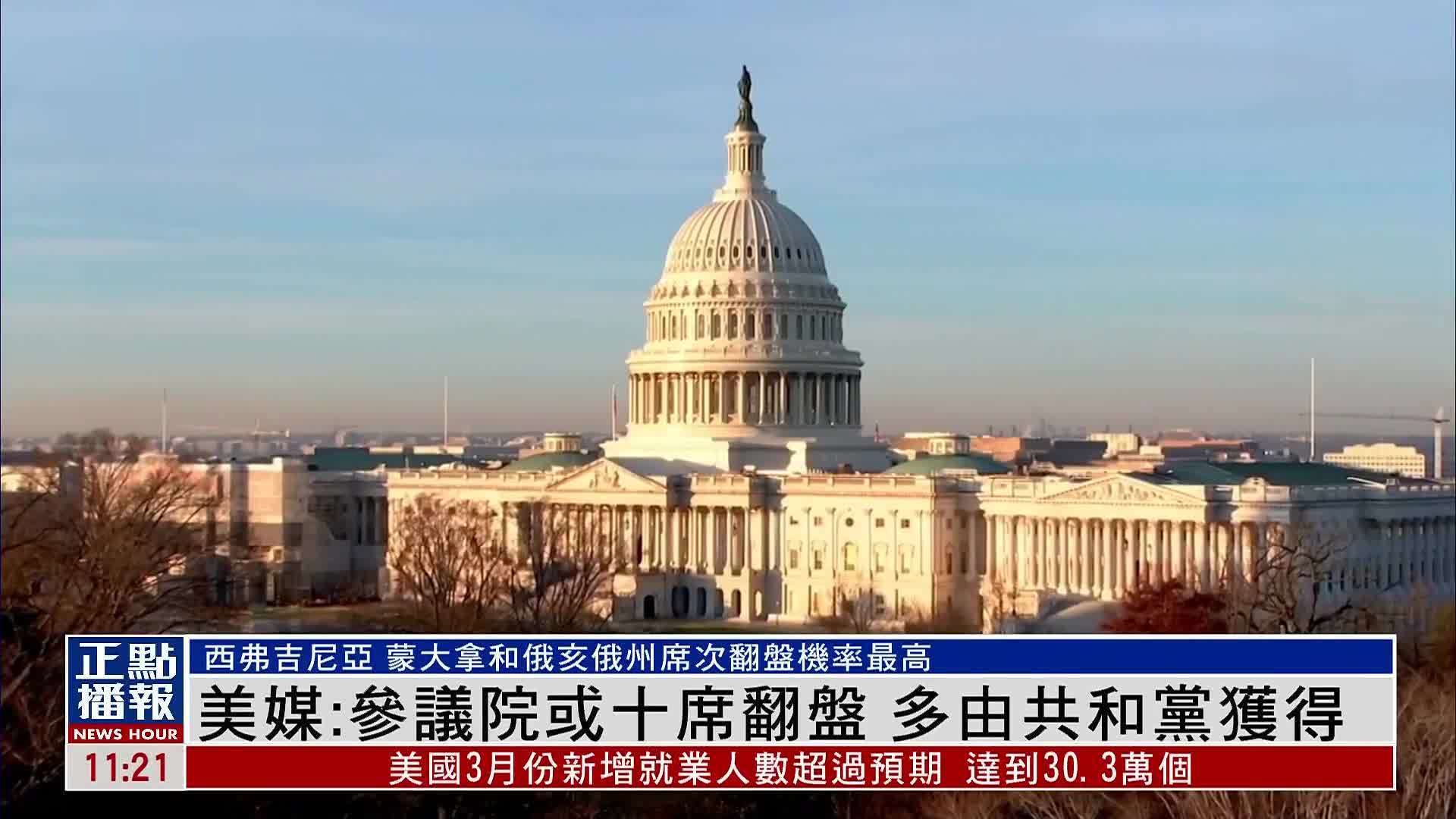 美媒：参议院或十席翻盘 多由共和党获得