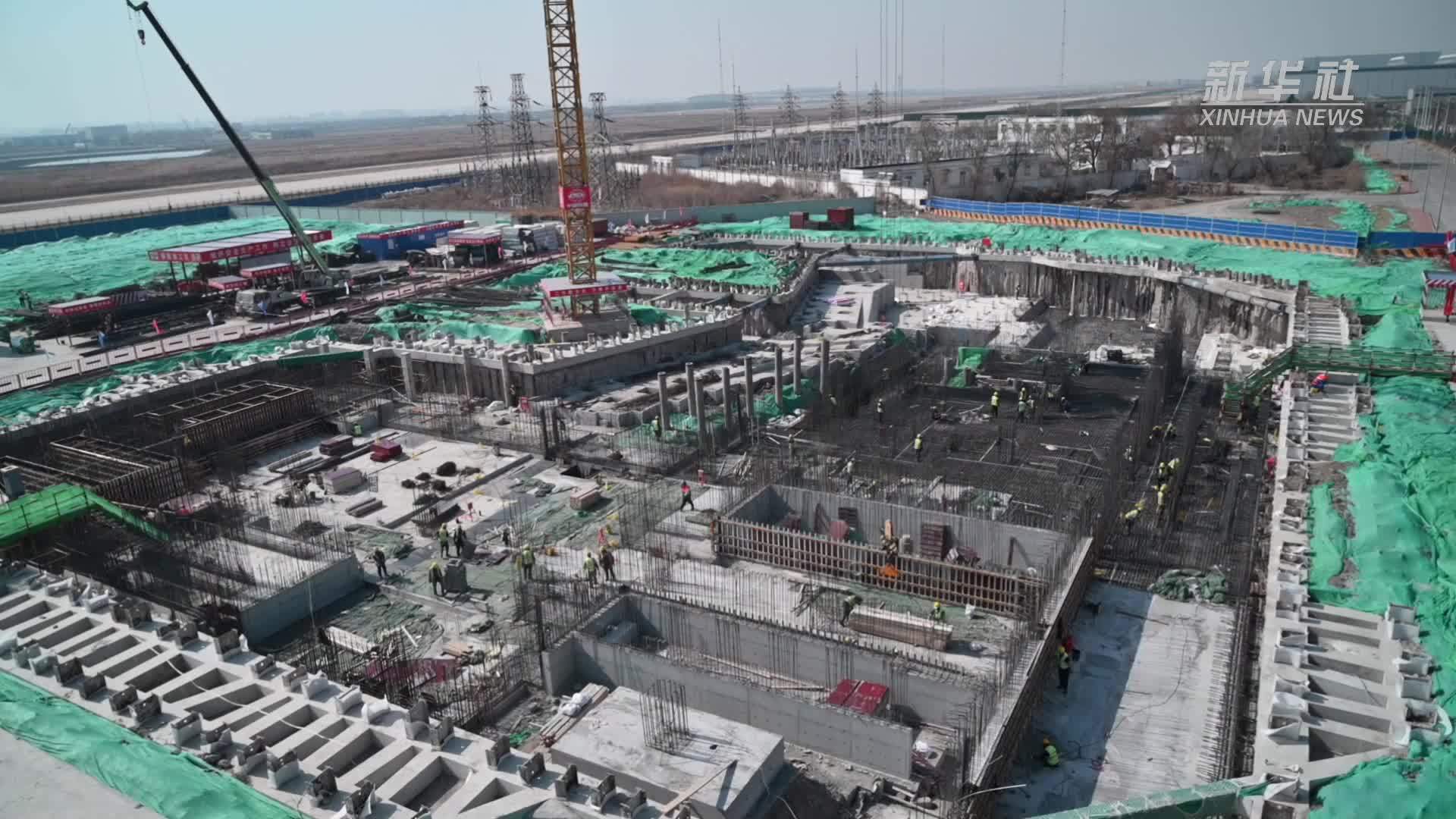 空客天津A320系列飞机第二条总装线总装厂房完成基础施工