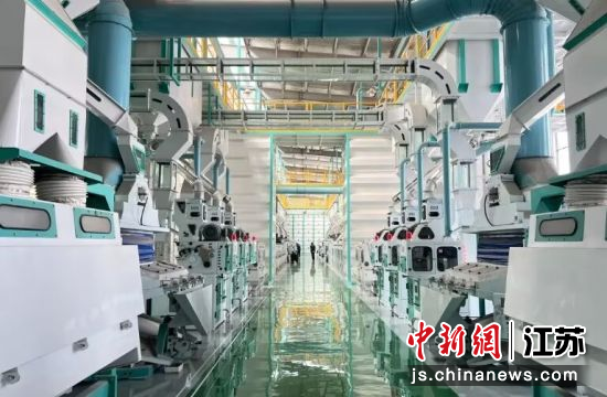 宿豫区预计年产15万吨的大米精加工线正在有序运转。