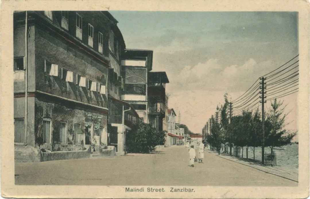 △ 20 世纪初的桑给巴尔的沿海街道