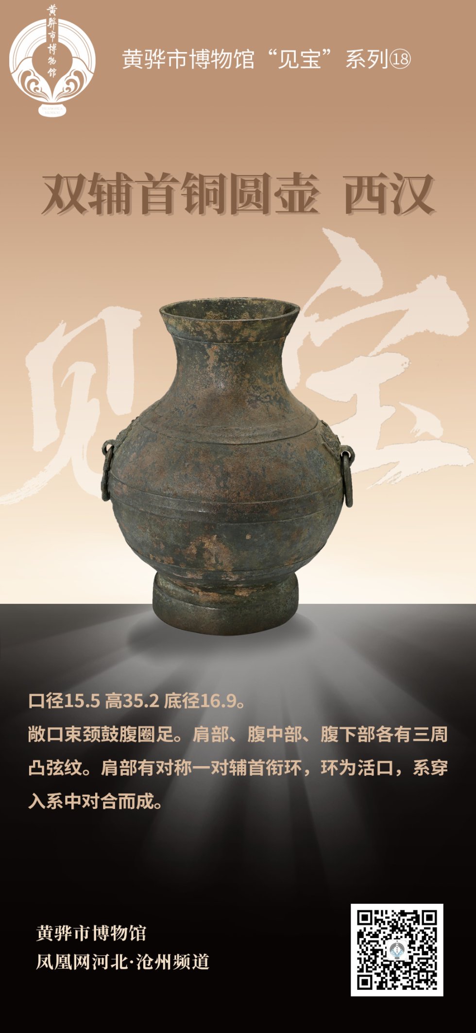 黄骅市博物馆“见宝”系列（18）：双铺首铜圆壶