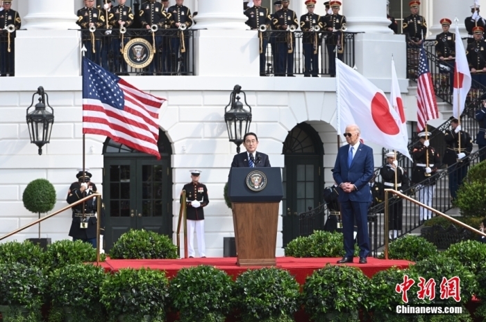 当地时间4月10日,华盛顿,日本首相岸田文雄对美国进行国事访问.