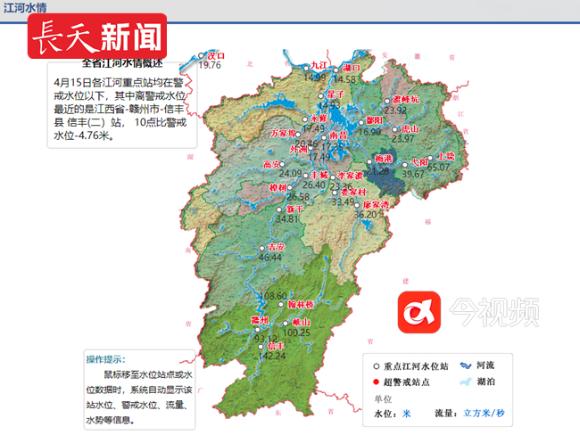 鄱阳湖区通江水体面积2530平方公里比去年同期大1300平方公里