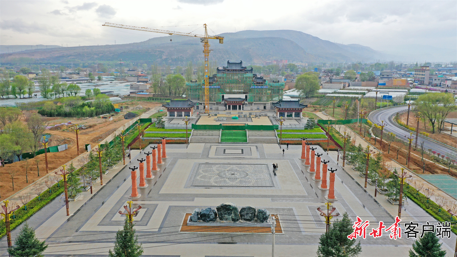 正在建设的水帘洞大景区二期工程　新甘肃&middot;甘肃日报记者　田蹊　摄