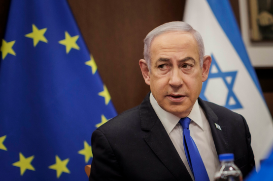 4月17日，以色列总理内塔尼亚胡在耶路撒冷参加会议。图自外媒