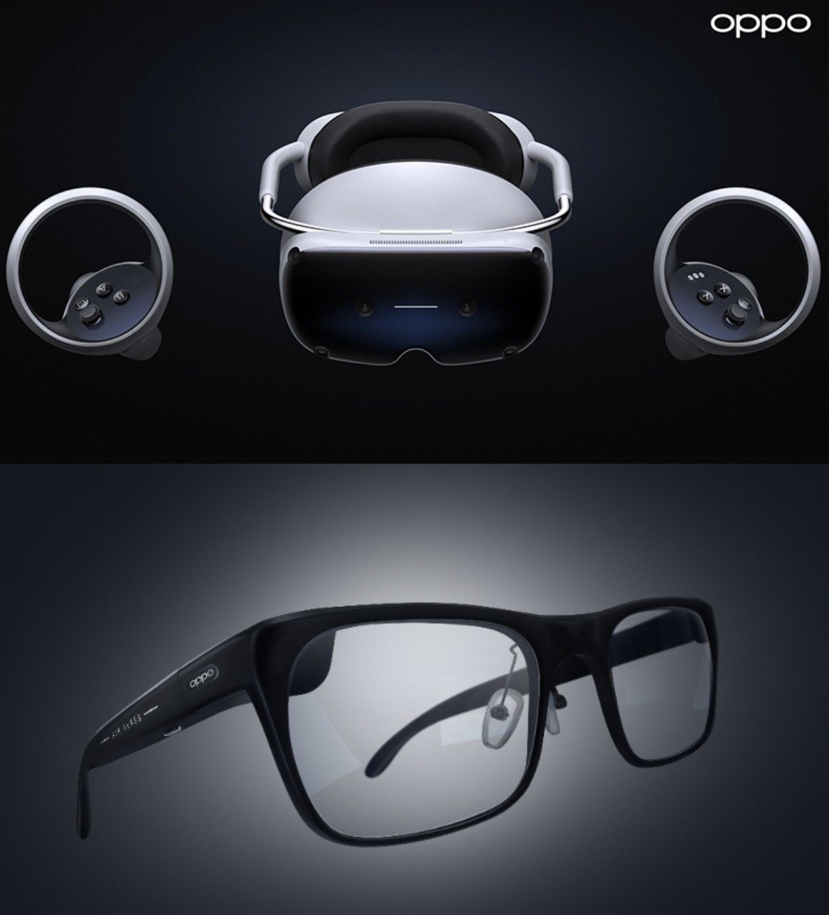 OPPO MR Glass（上） 和 Air Glass 3（下） 图源：公司官网