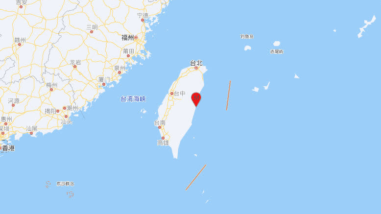 台湾花莲县近海凌晨再发生6.1级地震