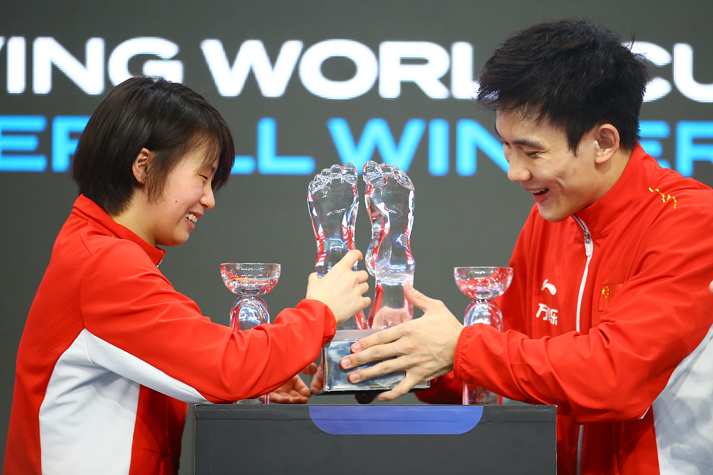 陈芋汐、杨昊获颁年度最佳运动员。