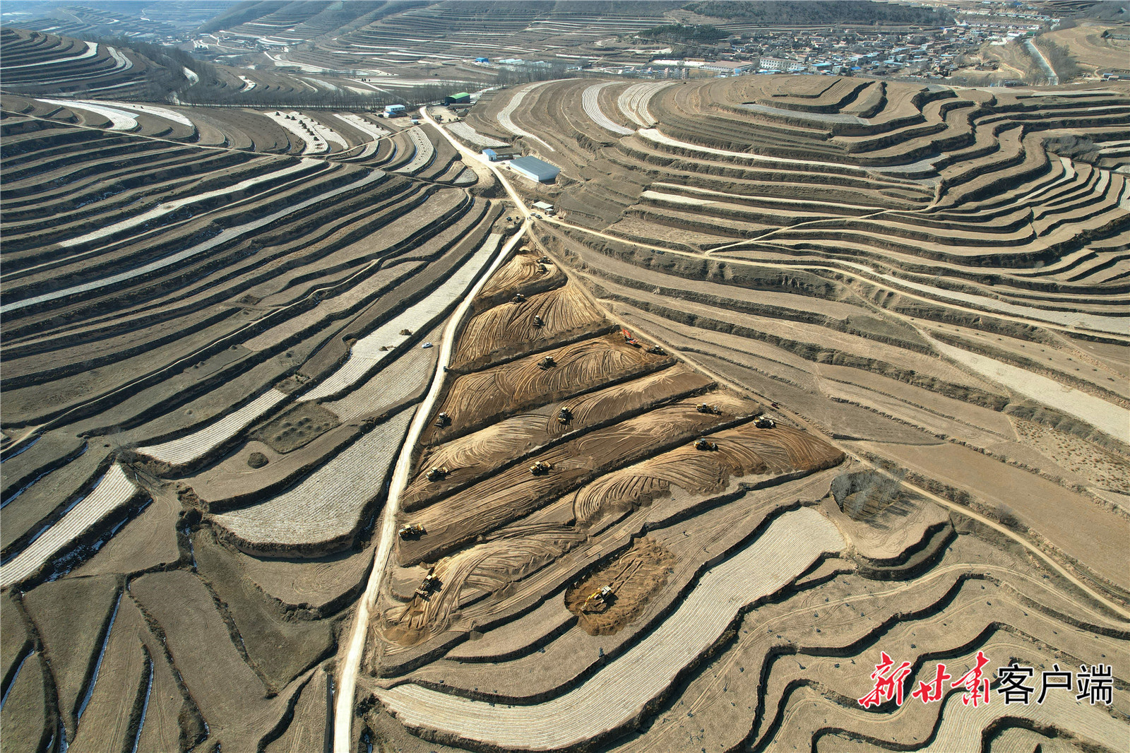 定西市高标准农田建设项目现场俯瞰　本组图片均为资料图