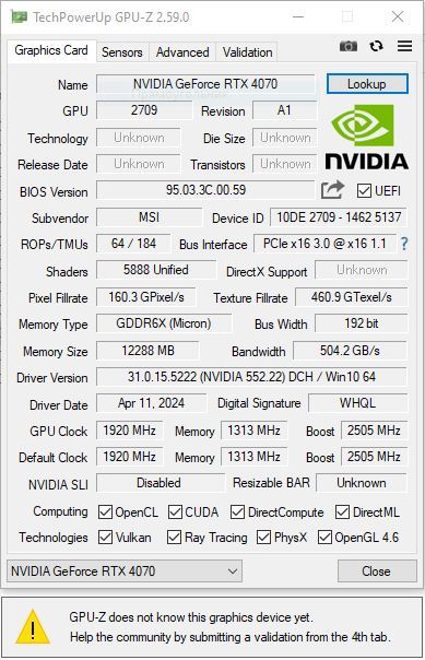 显卡 GPU-Z 信息
