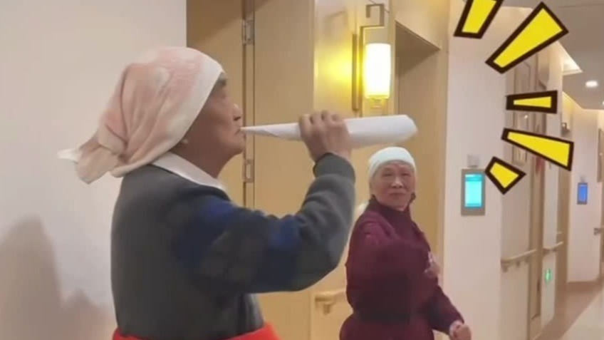 101岁老人在养老院拍短视频爆火：想告诉大家老年生活也很有趣