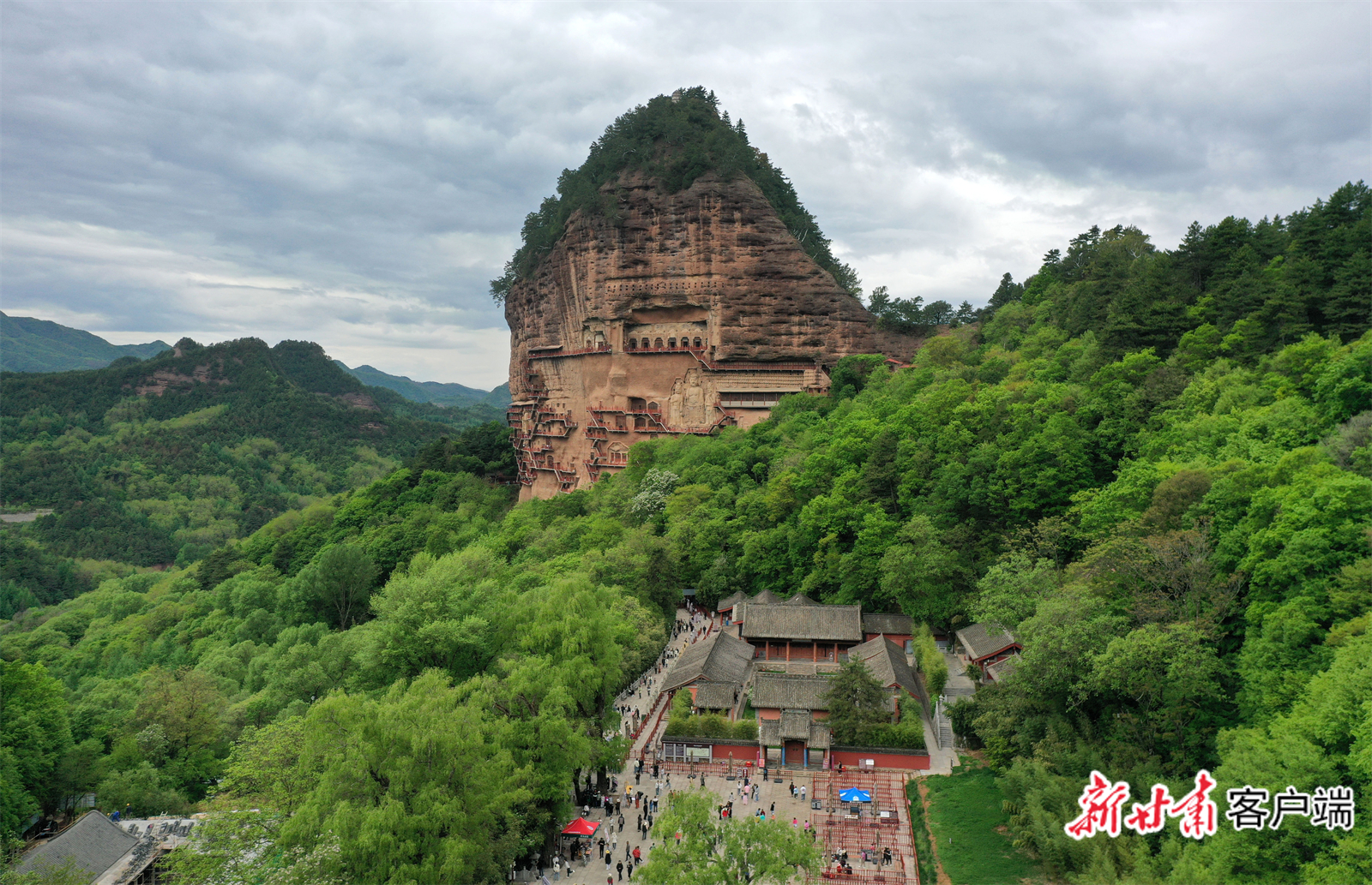 麦积山景区风景如画　新甘肃&middot;甘肃日报记者　田蹊　摄