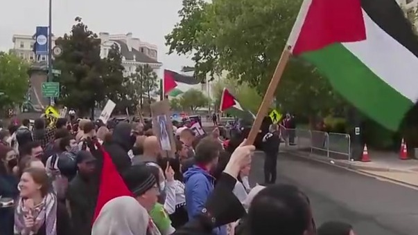 美国支持巴勒斯坦示威活动蔓延至华盛顿