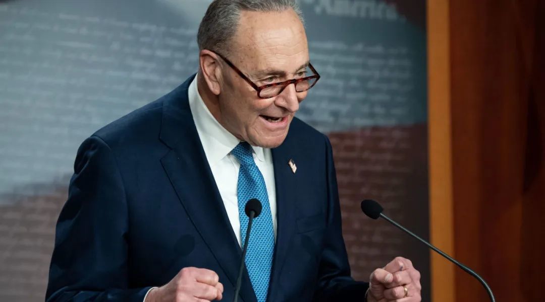 ▎ 图为参议院民主党领袖查尔斯·埃利斯·舒默（Charles Ellis Schumer），通称查克·舒默（Chuck Schumer）。在本届国会里，犹太议员占参议院的10%，占众议院的7%。图片来源：Getty Images