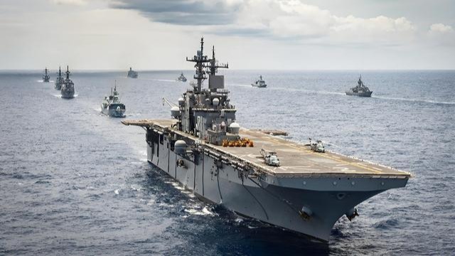 美國召集盟友，26國海軍堵中國門口，還有人揚言要闖臺灣海峽