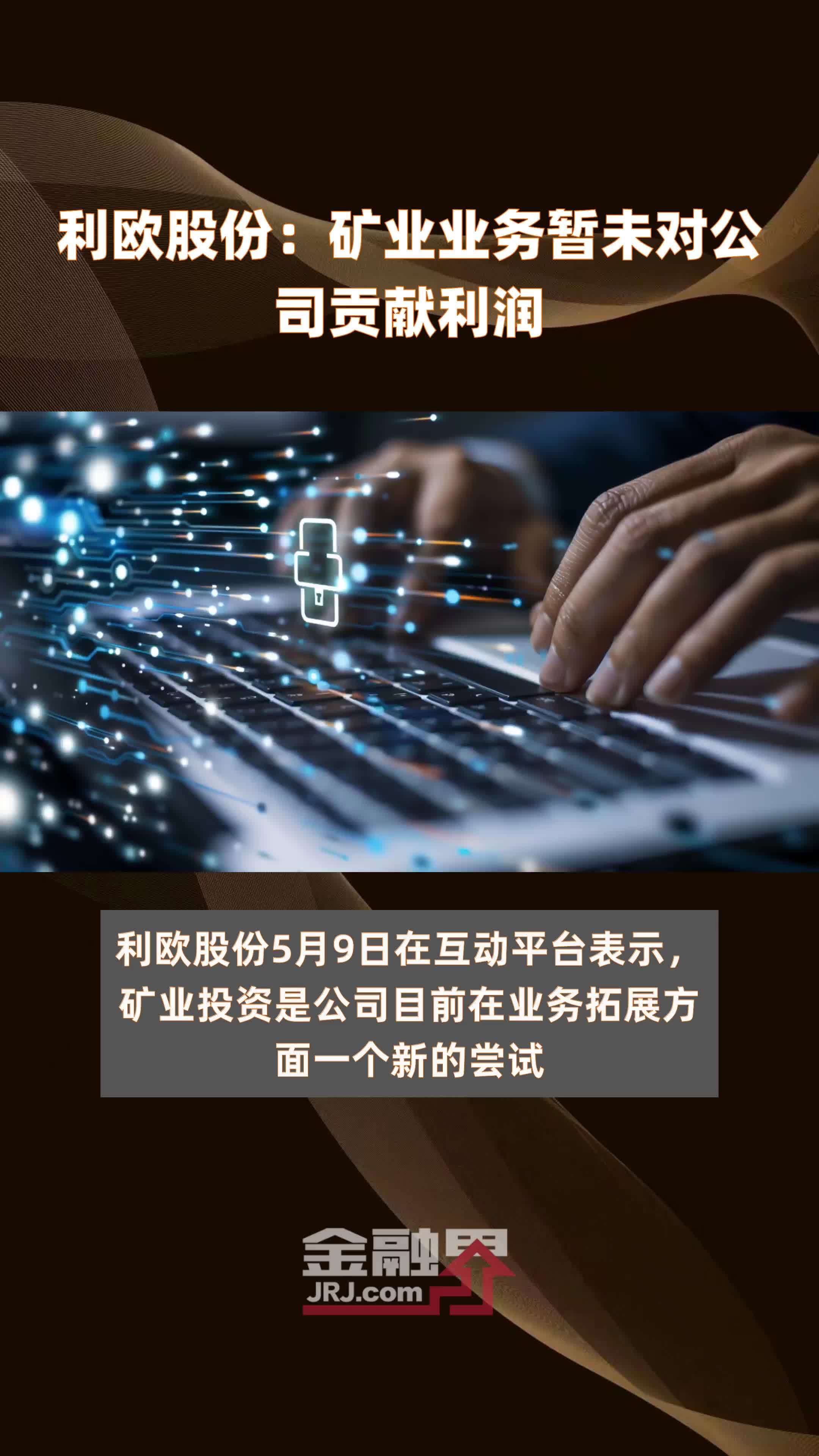 利欧股份矿业业务暂未对公司贡献利润快报