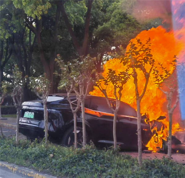 一阿维塔11事故后猛烈燃烧 网友曝内情:撞上电动自行车了