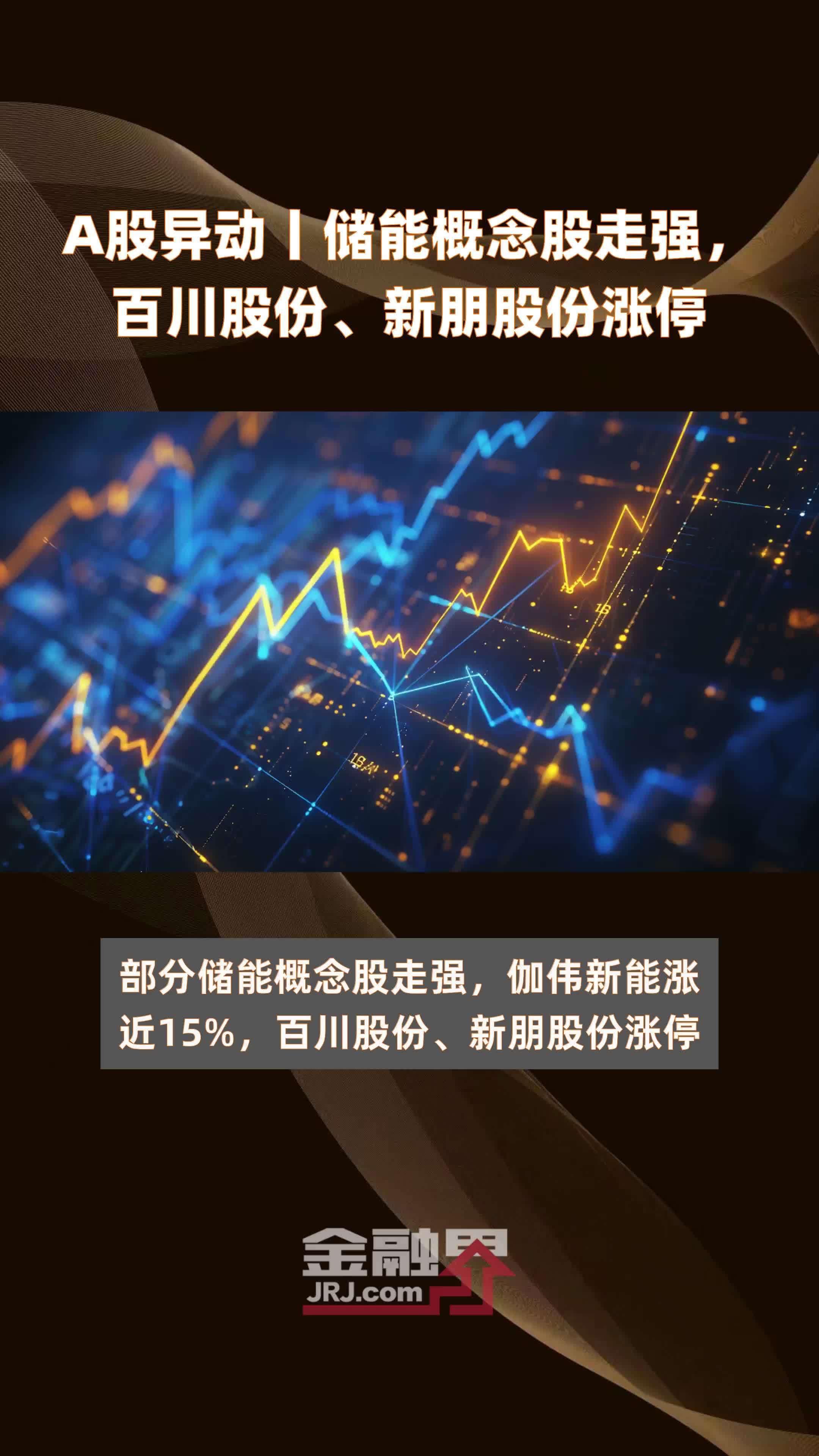 A股异动丨储能概念股走强，百川股份、新朋股份涨停|快报