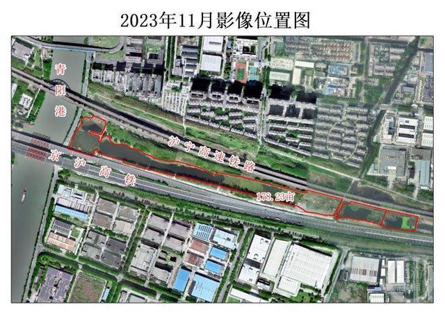 卫星图显示倾倒地块共178多亩。 受访者供图