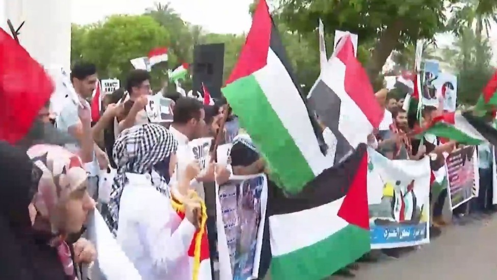 伊拉克学生集会声援巴勒斯坦，直言受美高校抗议活动启发