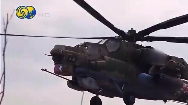 凤凰记者探访俄军直升机顿巴斯野战机场