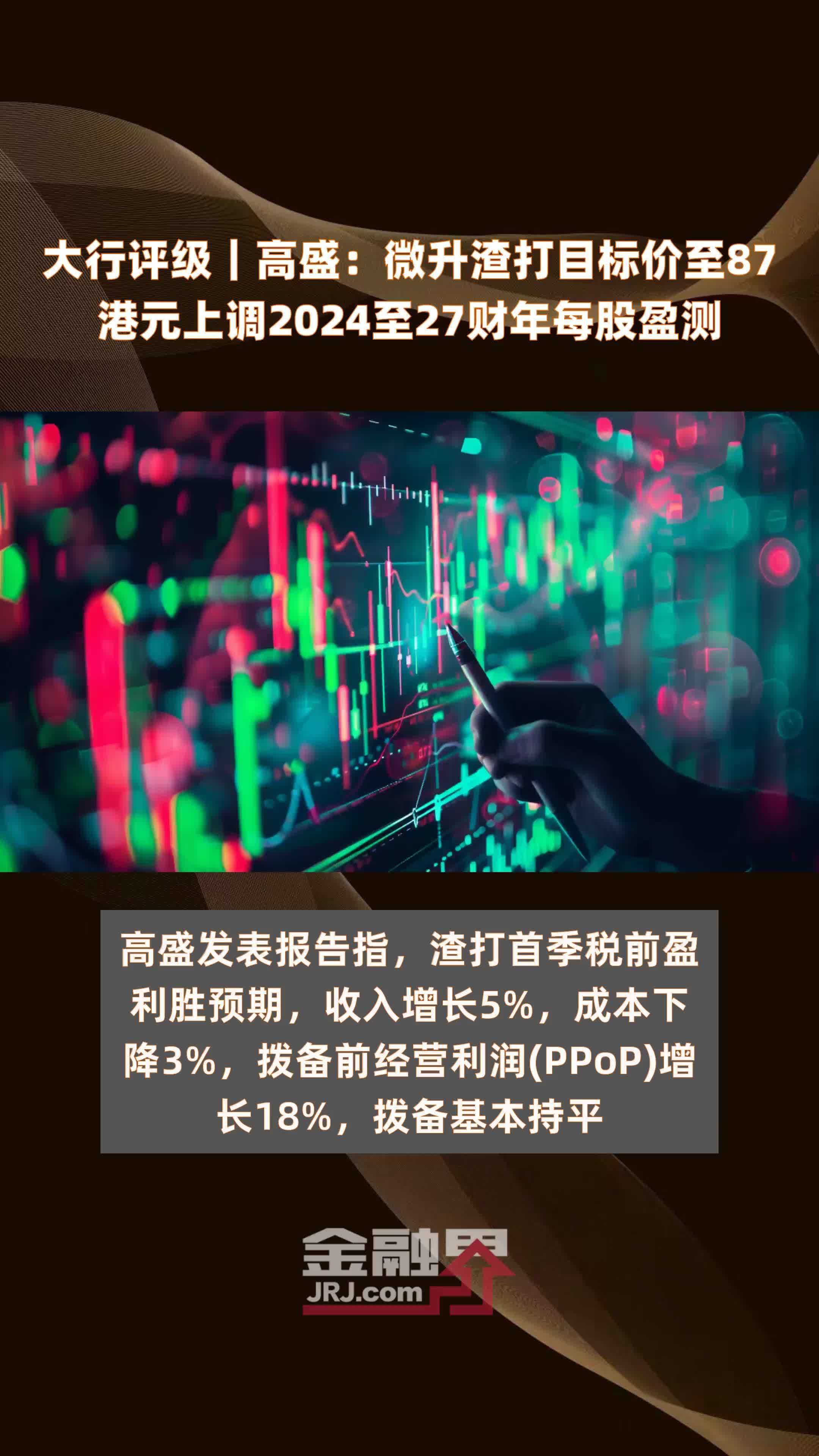 大行评级｜高盛：微升渣打目标价至87港元上调2024至27财年每股盈测 |快报