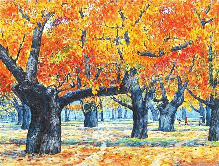 梨园秋韵　（油画）　何军