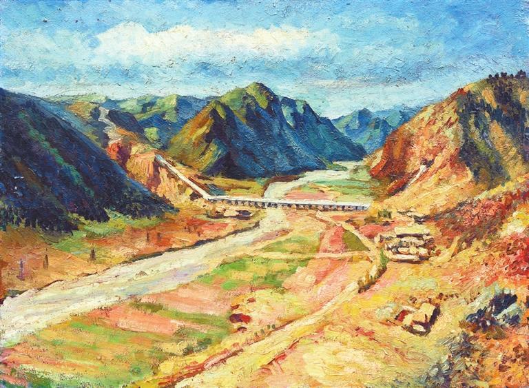 引大入秦　（油画）　杜喜俊