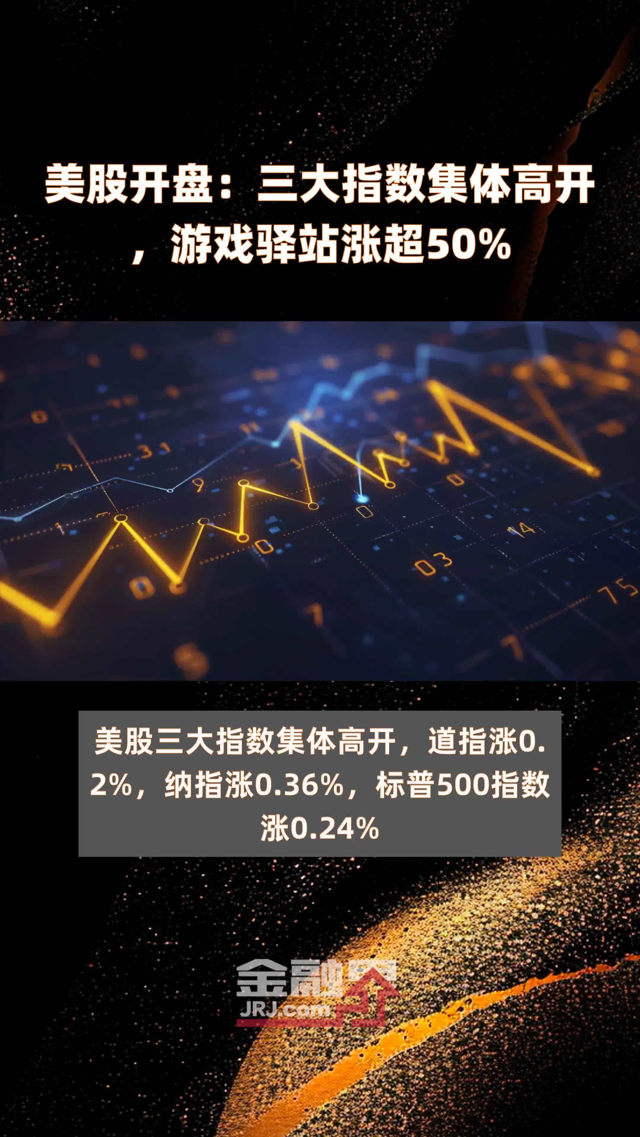 美股开盘三大指数集体高开游戏驿站涨超50快报