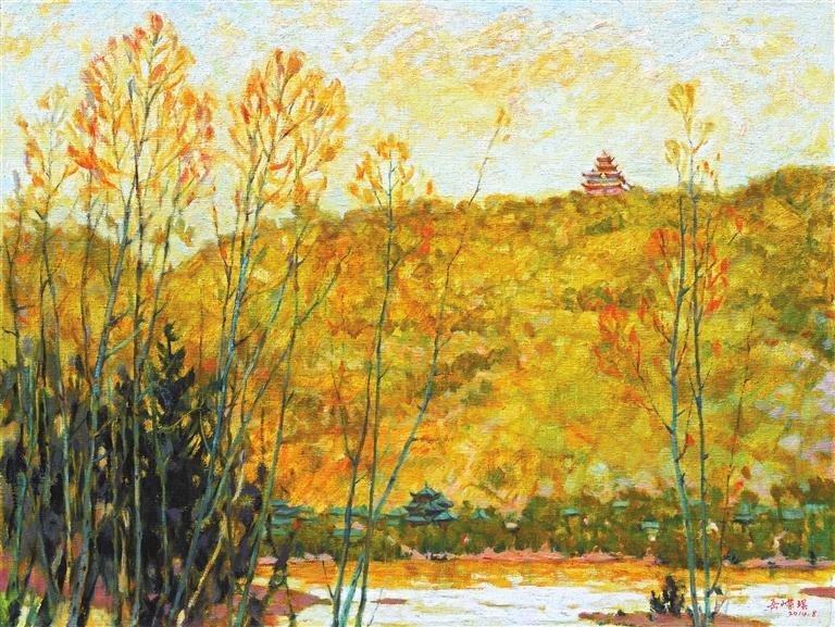 兰州碑林　（油画）　岳嵘琪