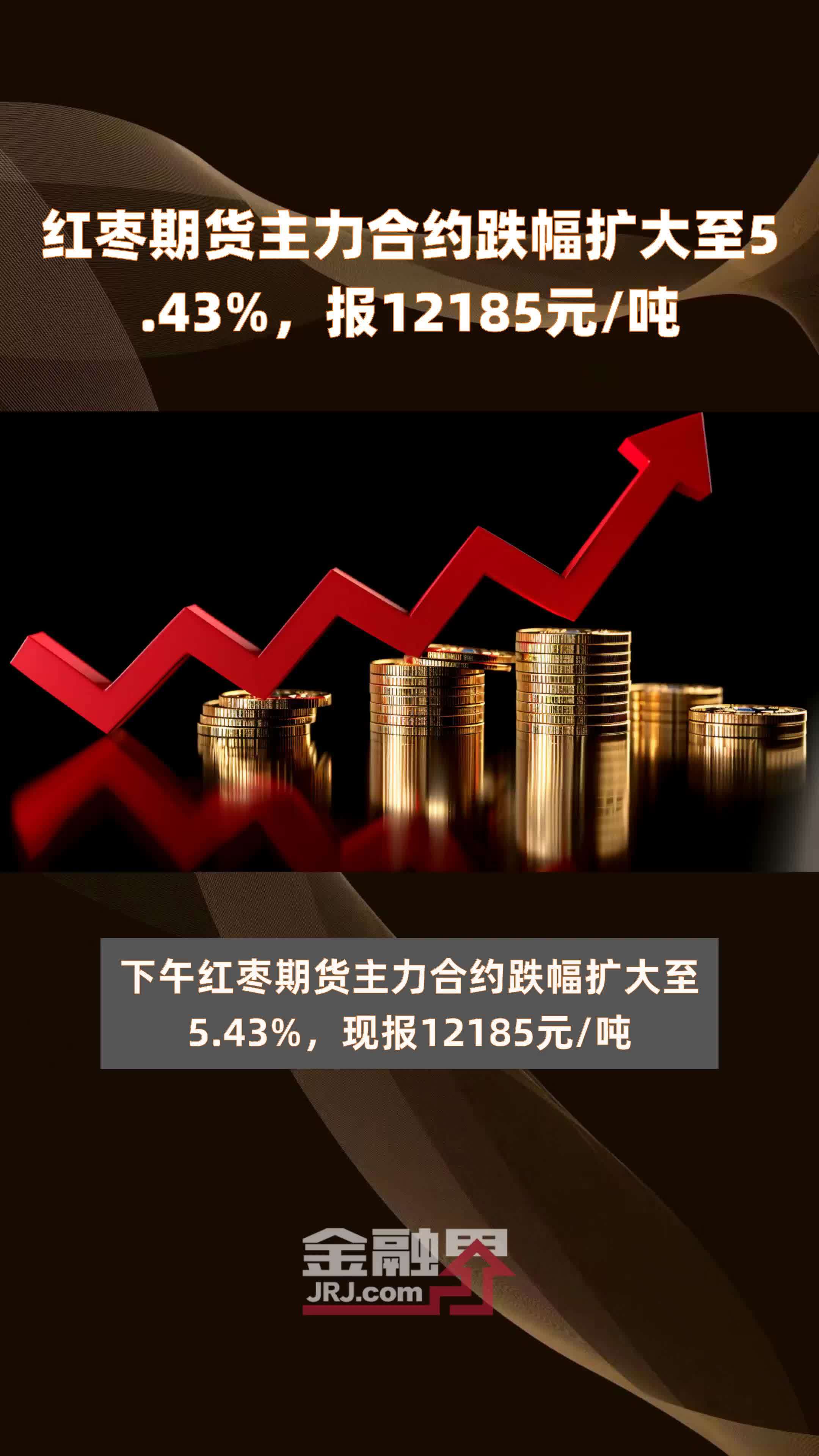 红枣期货主力合约跌幅扩大至543报12185元吨快报