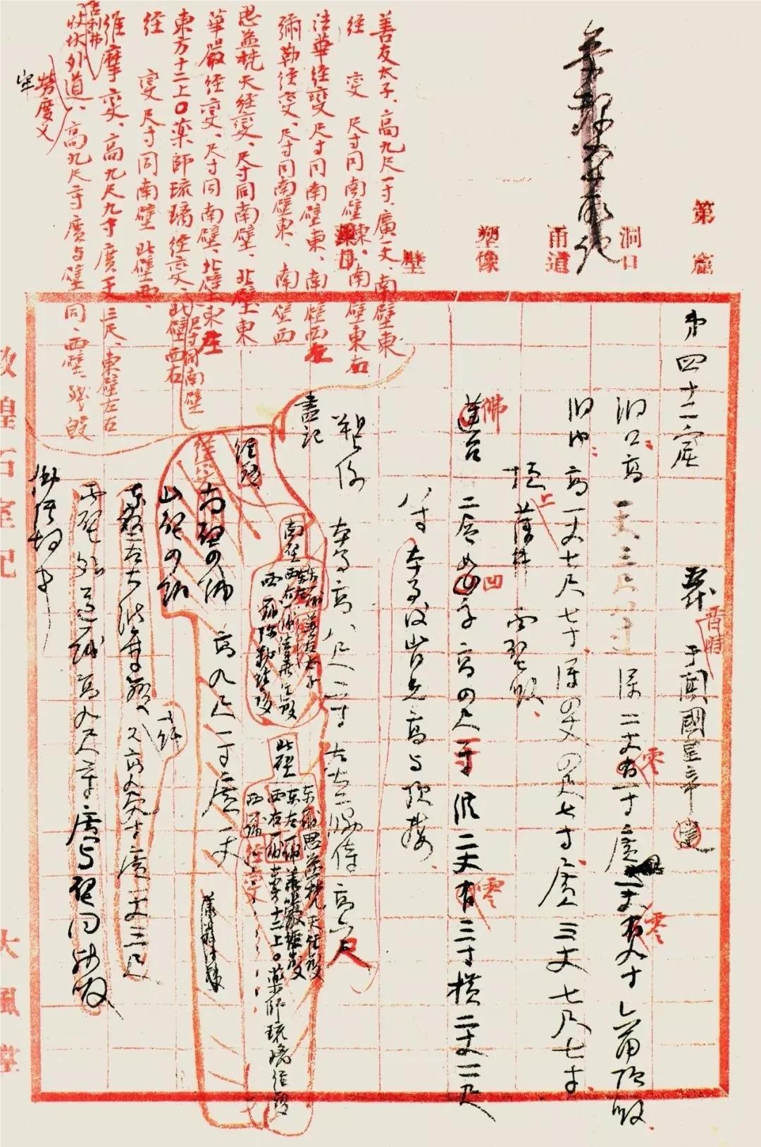 谢稚柳　行书敦煌石室记手稿（局部）