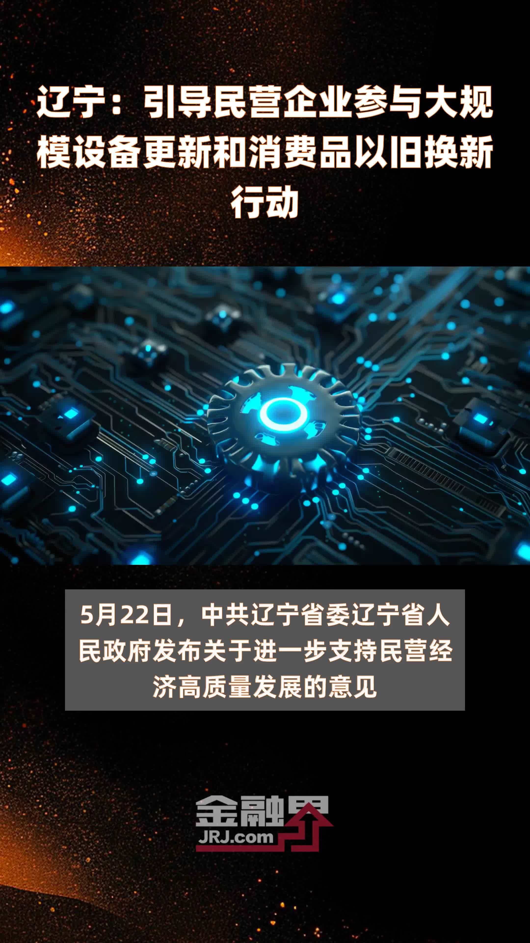 辽宁：引导民营企业参与大规模设备更新和消费品以旧换新行动|快报