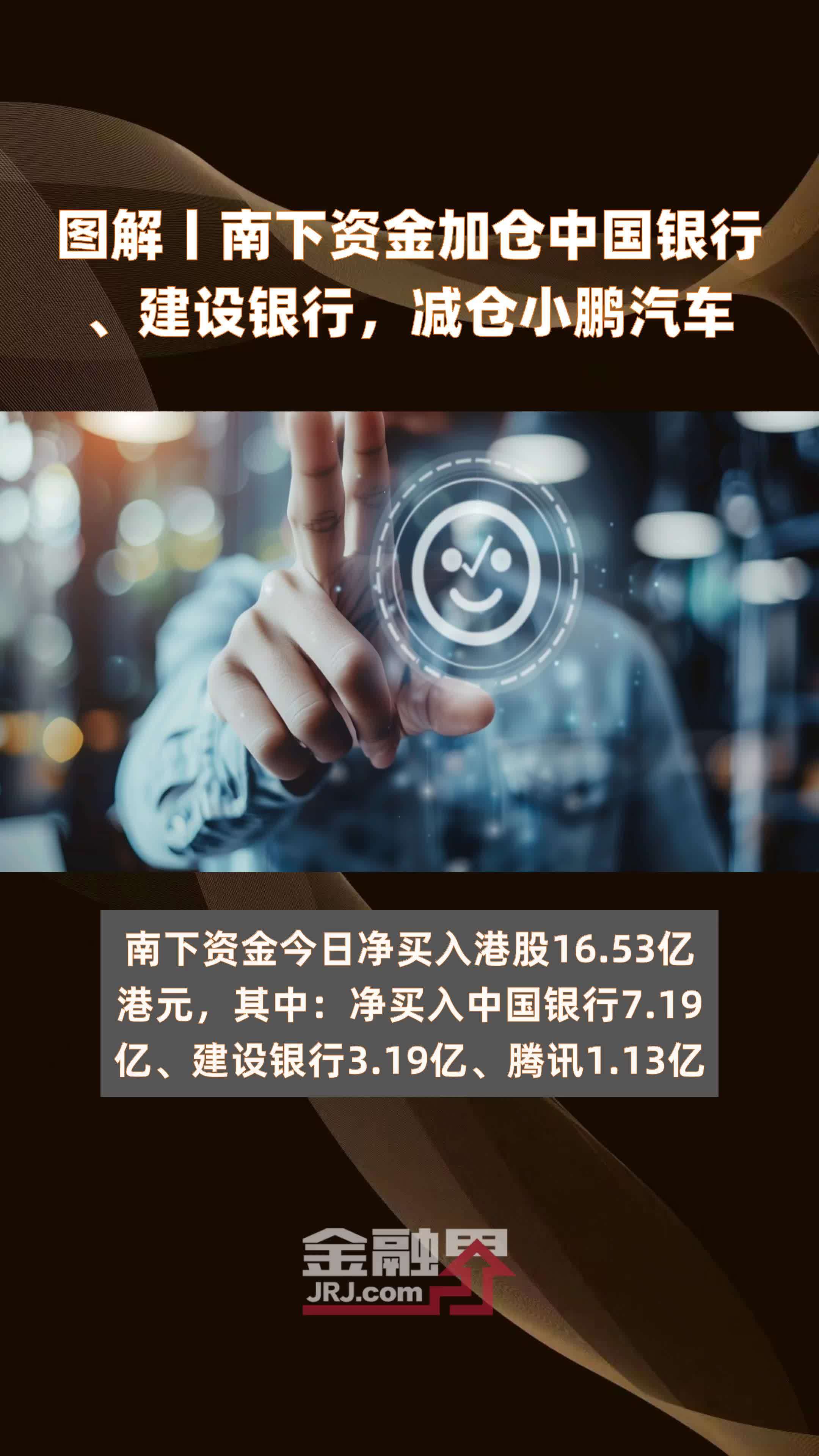 图解丨南下资金加仓中国银行建设银行减仓小鹏汽车快报