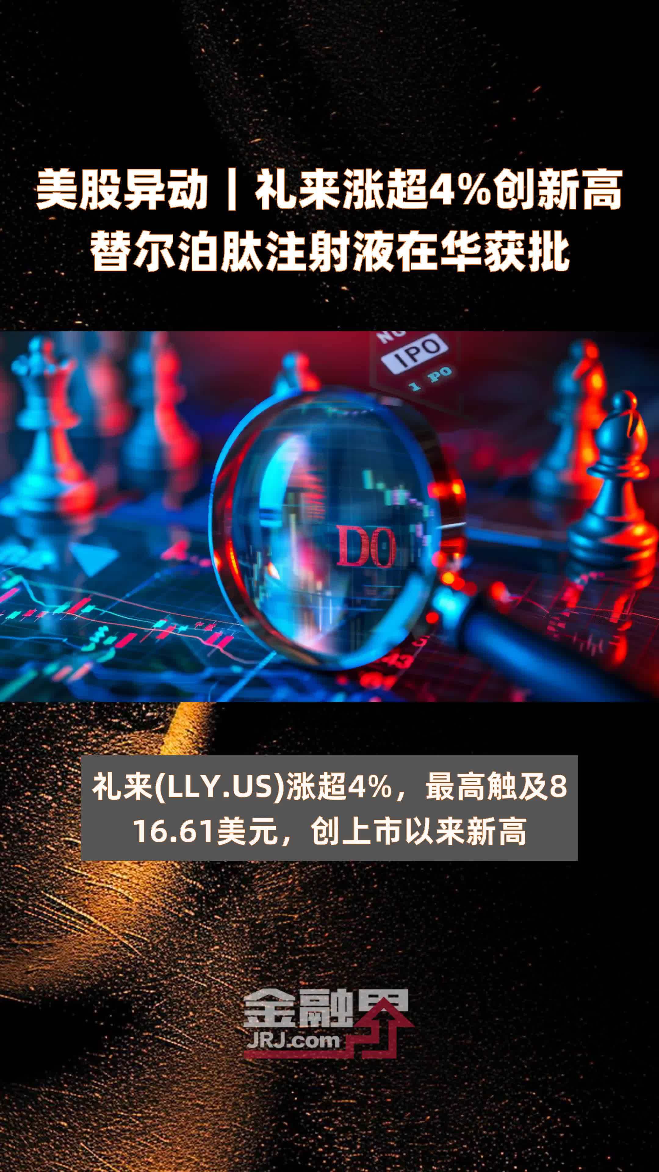 美股异动｜礼来涨超4%创新高替尔泊肽注射液在华获批 |快报