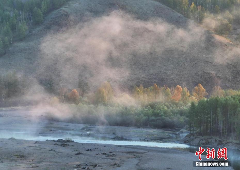 雾起大兴安岭 “中国冷极”秒变仙境