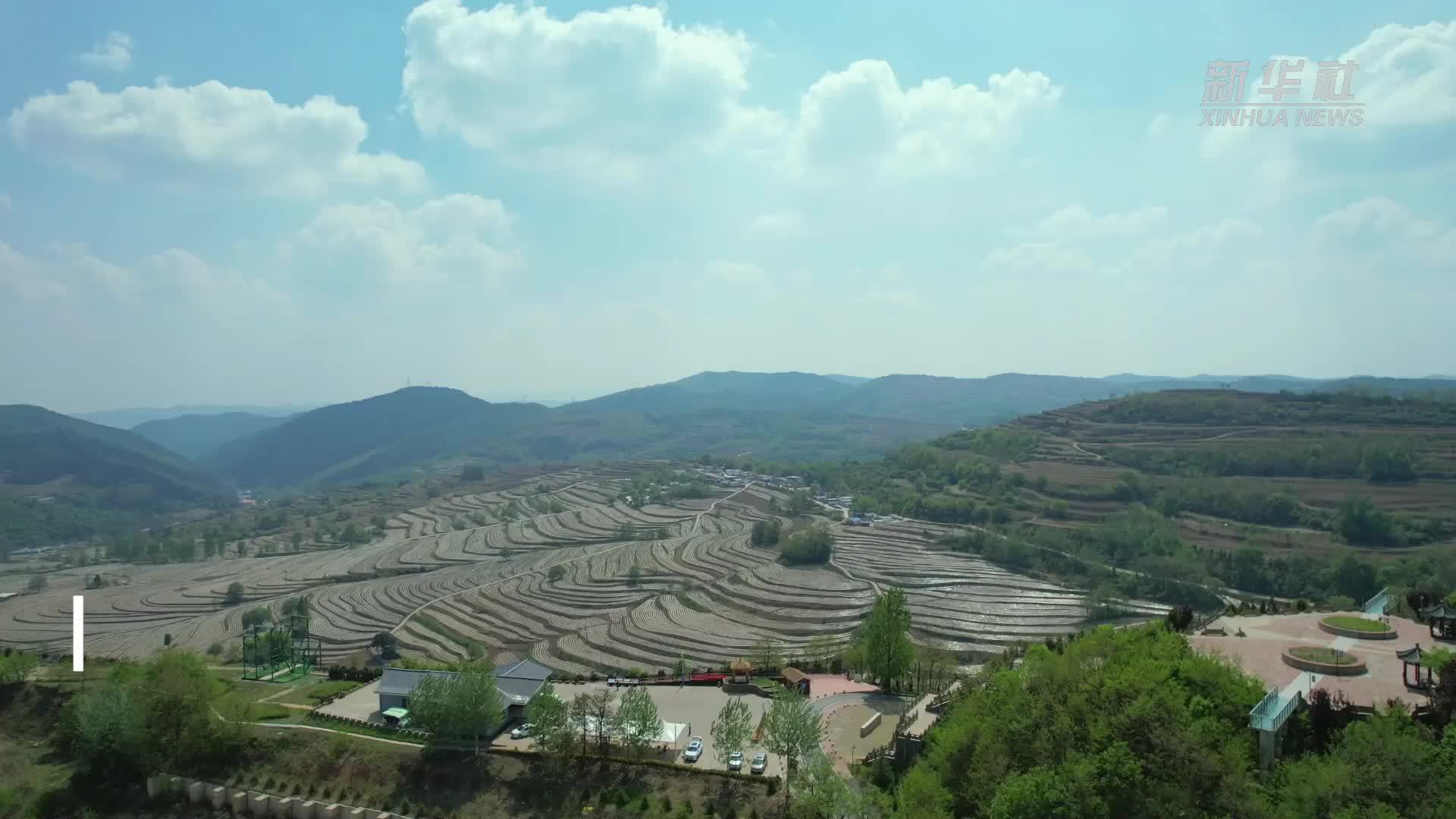 千城胜景陕西宜君万亩梯田大地琴弦