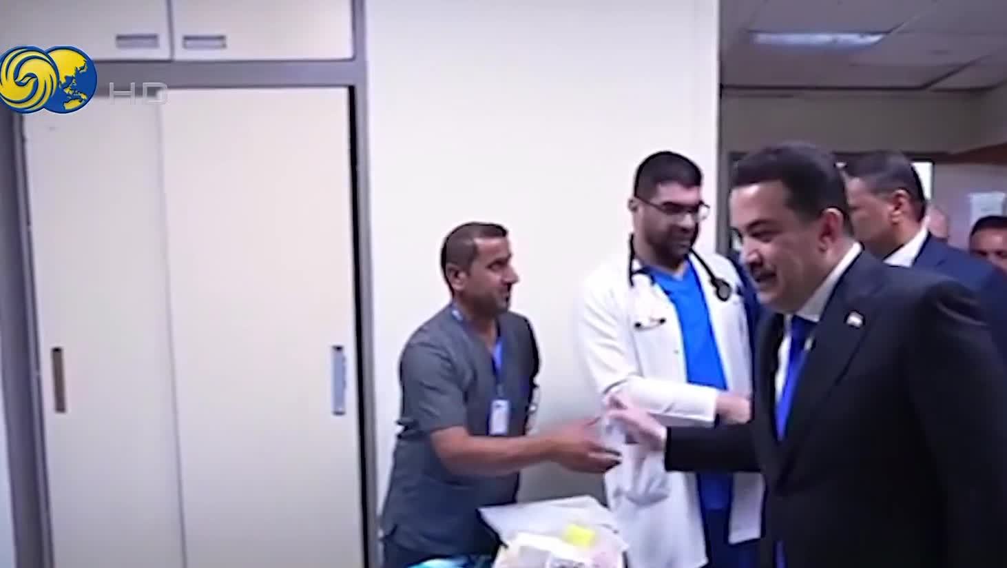 伊拉克总理探望加沙伤者 重申支持巴勒斯坦人