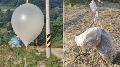 韩军：发现大量疑似朝鲜飘来的气球，内含秽物