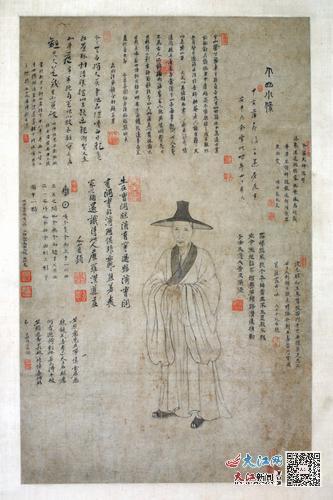 南昌八大山人纪念馆镇馆之宝《个山小像》