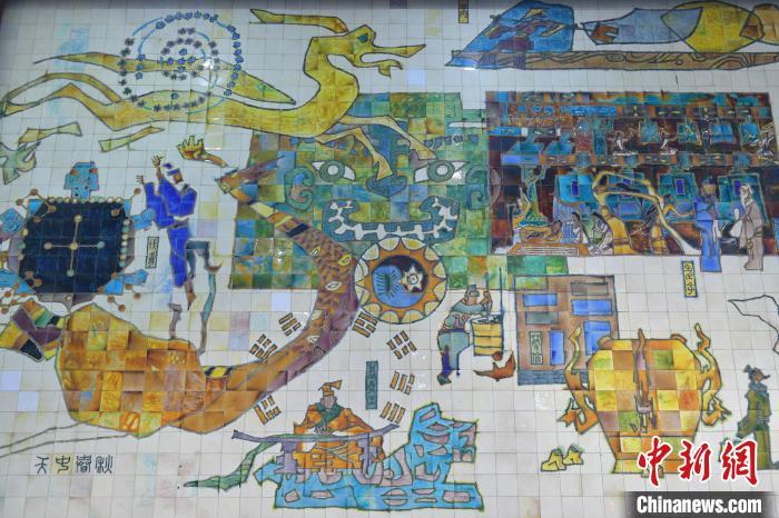 图为壁画中的伏羲八卦、文王八卦等。李华 摄