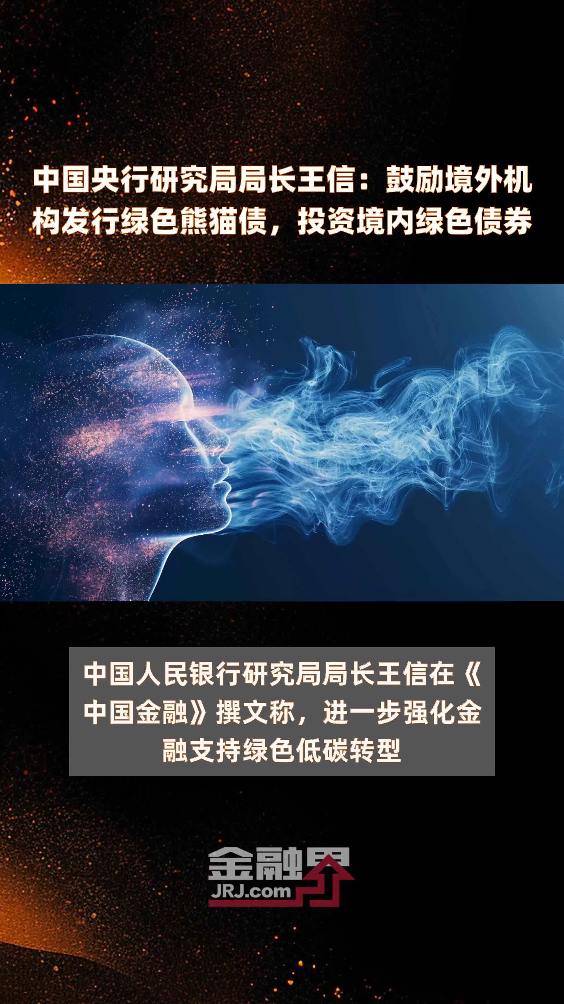 中国央行研究局局长王信鼓励境外机构发行绿色熊猫债投