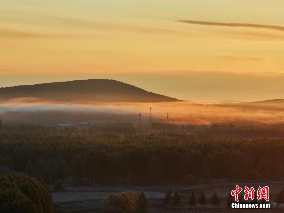 雾起大兴安岭 “中国冷极”秒变仙境